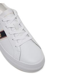 TOMMY HILFIGER - Tommy Hilfiger Sneakersy Vulc Webbing Sneaker FW0FW08903 Biały. Kolor: biały. Materiał: skóra #5