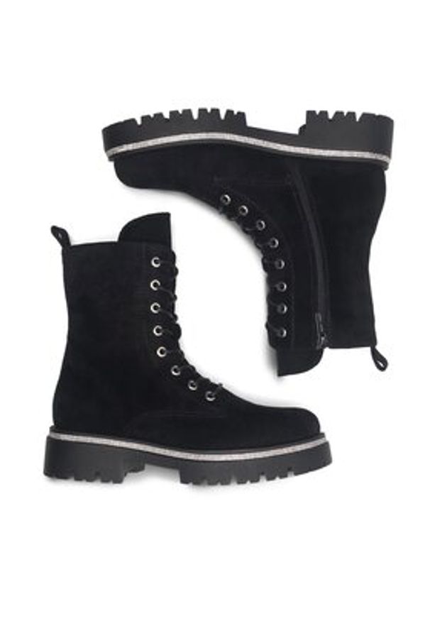 Jenny Fairy Trzewiki ENIDE WS6113-02 Czarny. Kolor: czarny. Materiał: materiał