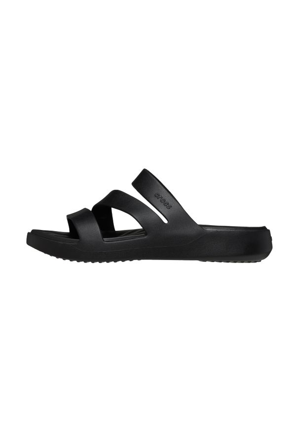 Klapki plażowe damskie Crocs Getaway Strappy. Okazja: na plażę. Kolor: czarny. Styl: sportowy