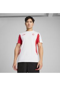 Puma - Męska koszulka AC Milan ftblARCHIVE PUMA White For All Time Red. Kolor: czerwony, biały, wielokolorowy. Materiał: guma. Wzór: nadruk. Sport: piłka nożna