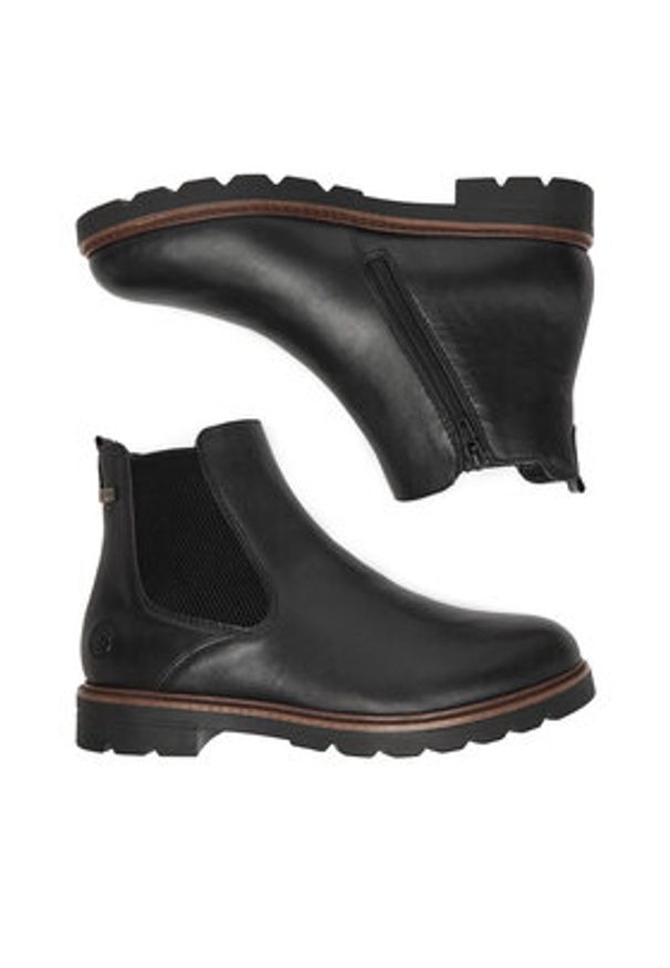 Remonte Botki D2Q70-00 Czarny. Kolor: czarny. Materiał: skóra