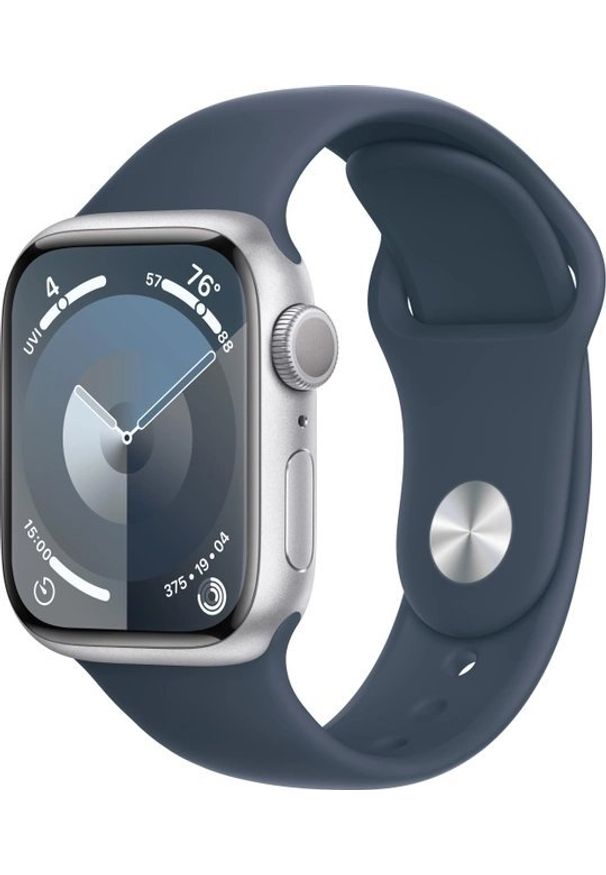 APPLE - Smartwatch Apple Watch 9 41mm GPS Silver Alu Sport M/L Niebieski (MR913). Rodzaj zegarka: smartwatch. Kolor: niebieski. Styl: sportowy