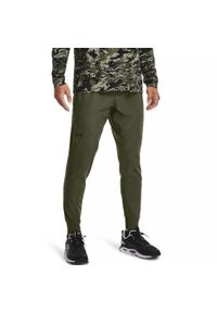 Spodnie dresowe męskie Under Armour UNSTOPPABLE JOGGERS. Kolor: zielony. Materiał: dresówka