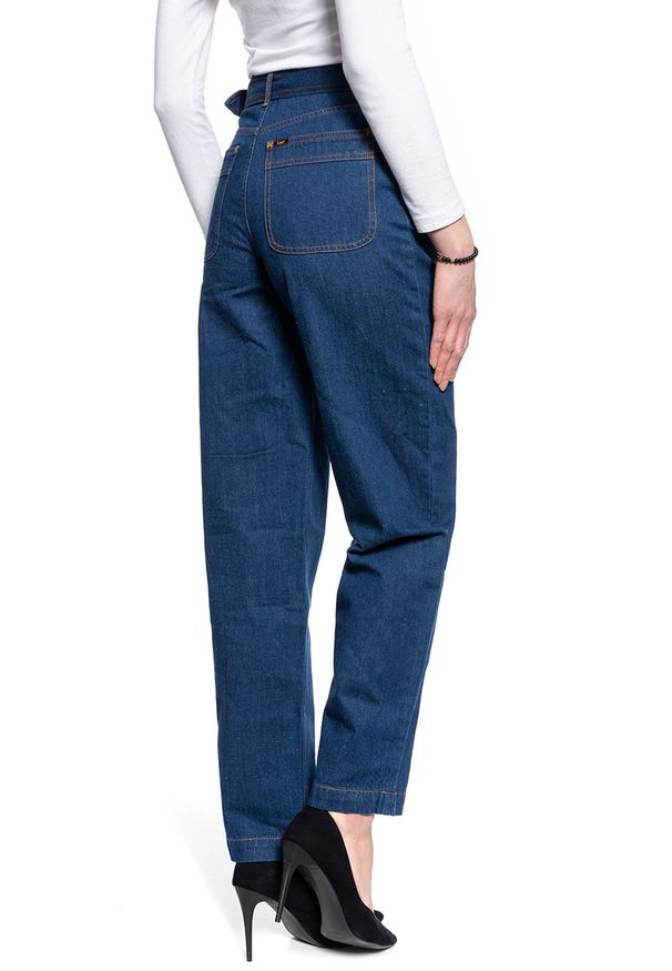 Lee - DAMSKIE SPODNIE JEANSOWE LEE HIGH WAIST STRAIGHT BELTED STRAIGHT LEG L30ZKE36 112106900. Stan: podwyższony