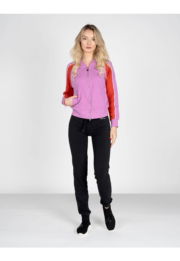 Invicta Bluza "Full-Zip" | 4454275 | Kobieta | Czerwony, Różowy. Okazja: na co dzień. Typ kołnierza: kołnierzyk stójkowy. Kolor: czerwony, wielokolorowy, różowy. Materiał: bawełna. Wzór: aplikacja. Styl: casual