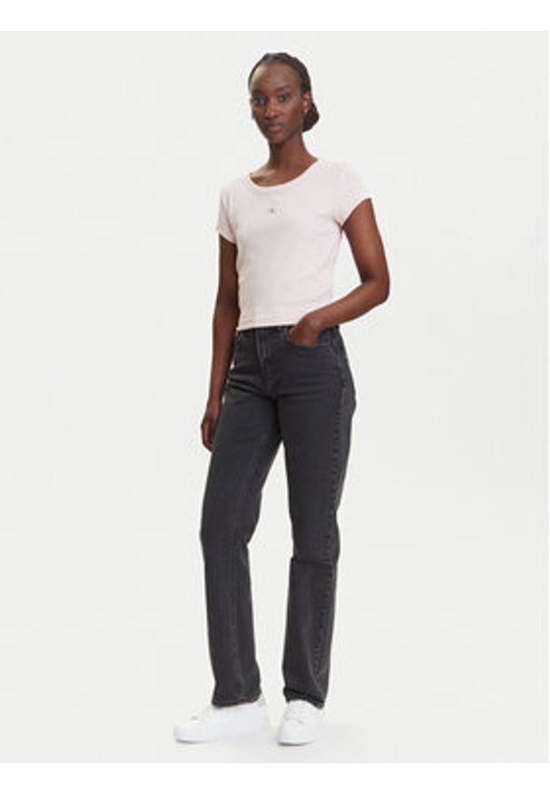 Calvin Klein Jeans Jeansy LV047B909G Czarny Straight Fit. Kolor: czarny