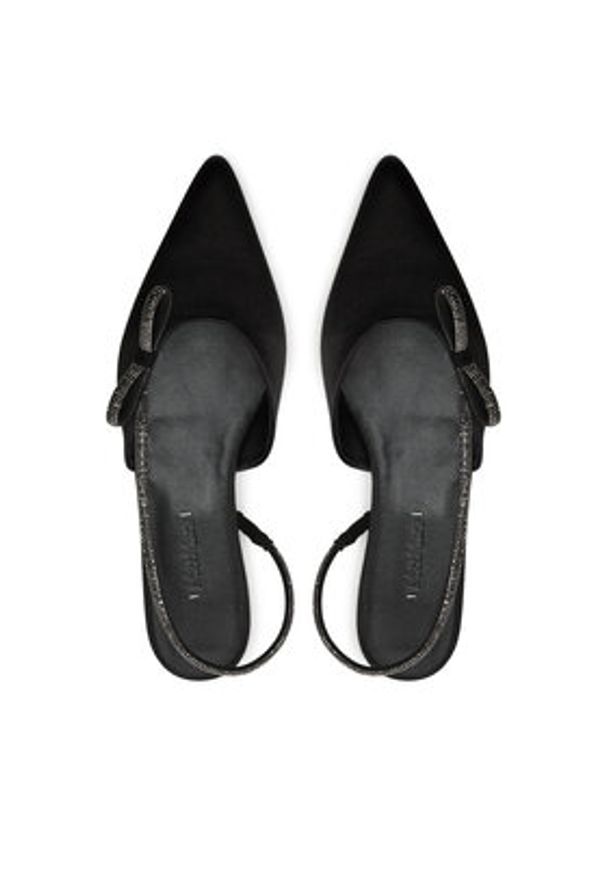 Max Mara Sandały Crystalsling 2424526431600 Czarny. Kolor: czarny. Materiał: materiał