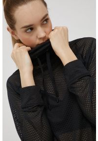 DKNY - Dkny bluza damska kolor czarny gładka. Okazja: na co dzień. Kolor: czarny. Materiał: dzianina. Długość rękawa: raglanowy rękaw. Wzór: gładki. Styl: casual