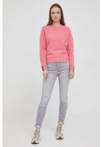 Paul Smith bluza bawełniana damska kolor różowy gładka. Kolor: różowy. Materiał: bawełna. Długość rękawa: raglanowy rękaw. Wzór: gładki