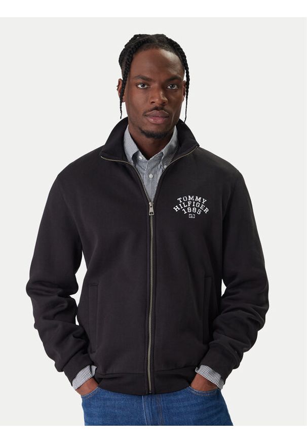 TOMMY HILFIGER - Tommy Hilfiger Bluza Arch Stand MW0MW41425 Czarny Regular Fit. Kolor: czarny. Materiał: bawełna