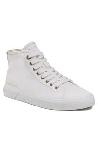TOMMY HILFIGER - Tommy Hilfiger Sneakersy Essential Highcut Sneaker FW0FW07120 Biały. Kolor: biały. Materiał: materiał #4