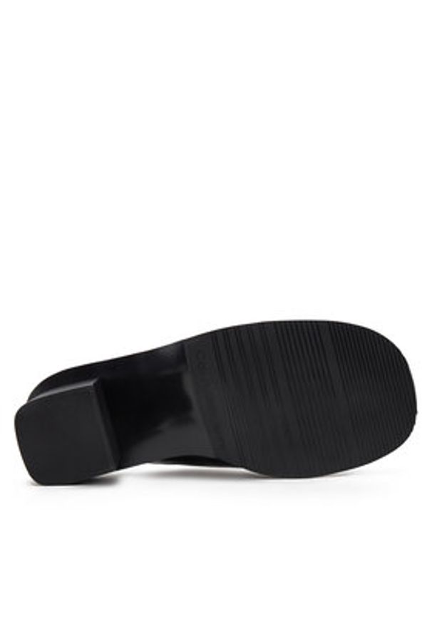 Calvin Klein Jeans Klapki 5 Heel Sandal Lh Mg Mtl YW0YW01500 Czarny. Kolor: czarny. Materiał: skóra
