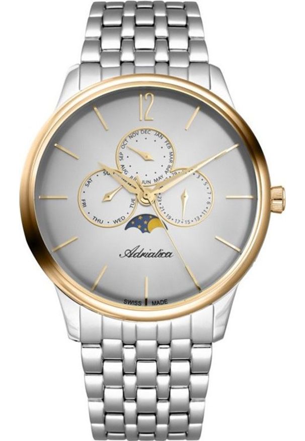 Zegarek Adriatica Zegarek męski Adriatica A8269.R157QF srebrny. Kolor: srebrny