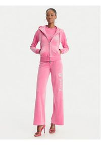 Juicy Couture Bluza Gothic Crown JCBAS126805 Różowy Slim Fit. Kolor: różowy. Materiał: syntetyk #5