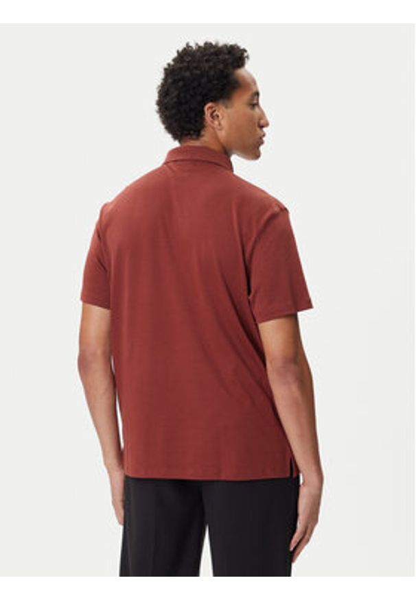 Calvin Klein Polo Supima LV04LB276G Brązowy Regular Fit. Typ kołnierza: polo. Kolor: brązowy. Materiał: bawełna