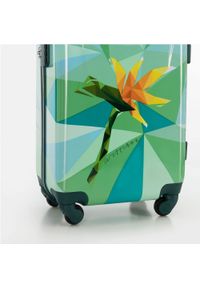 Wittchen - Duża walizka z ABS-u z nadrukiem zielono-niebieska. Kolor: niebieski, wielokolorowy, zielony. Materiał: guma. Wzór: nadruk. Styl: wakacyjny #7