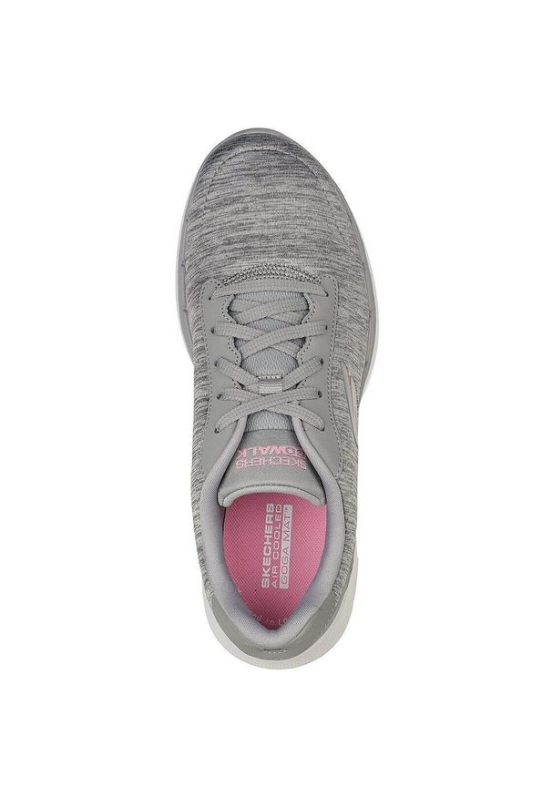skechers - Adidasy Skechers Go Walk 6 - Magic Me, Kobiety. Kolor: szary. Materiał: materiał
