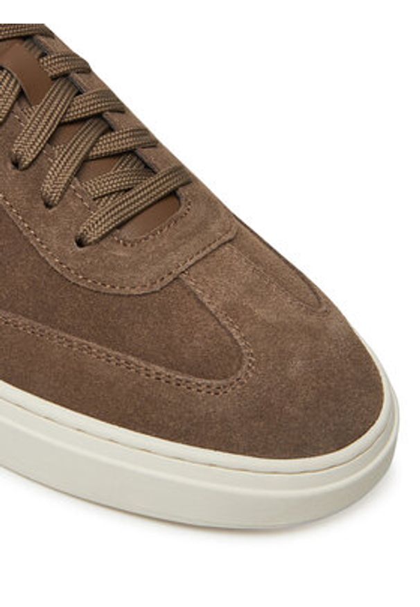 BOSS Sneakersy Kieran 50548715 Brązowy. Kolor: brązowy. Materiał: skóra