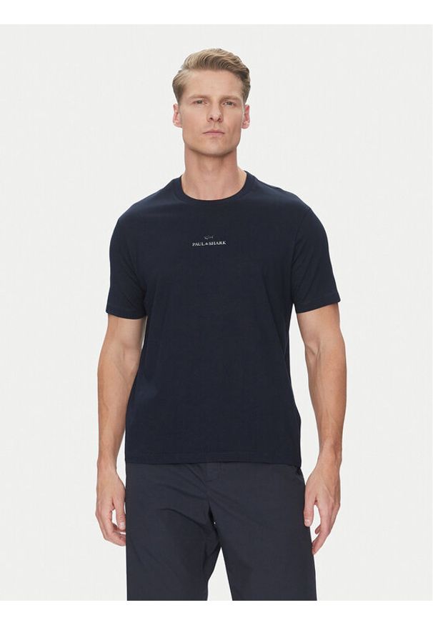 PAUL & SHARK - Paul&Shark T-Shirt C0P1240 Granatowy Regular Fit. Kolor: niebieski. Materiał: bawełna