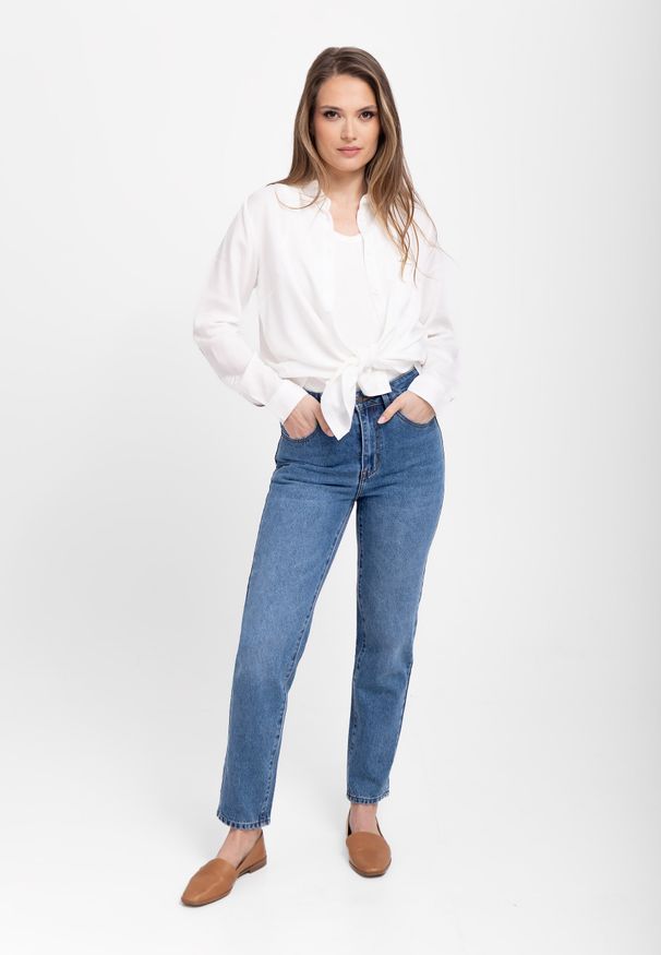 Volcano - Niebieskie jeansy, Regular Fit, D-EPPY. Okazja: na co dzień. Kolor: niebieski. Styl: klasyczny, casual