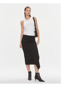 Calvin Klein Spódnica ołówkowa Stretch Jersey Midi Skirt K20K206808 Czarny Slim Fit. Kolor: czarny. Materiał: syntetyk