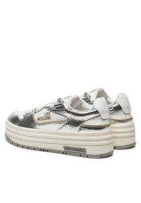 Love Moschino - LOVE MOSCHINO Sneakersy JA21017G18IB0000 Srebrny. Kolor: srebrny. Materiał: skóra #4