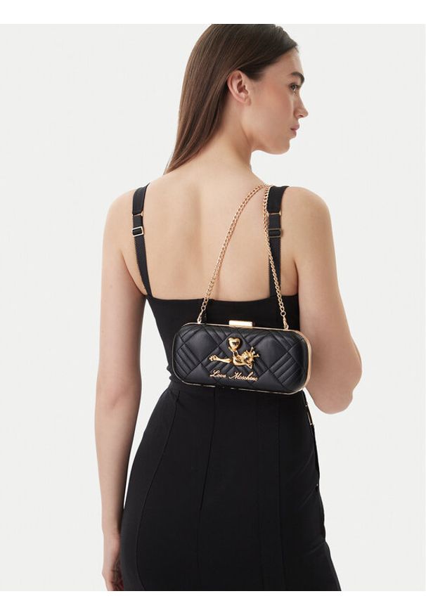 Love Moschino - LOVE MOSCHINO Torebka JC4270PP0OKH100C Czarny. Kolor: czarny. Materiał: skórzane