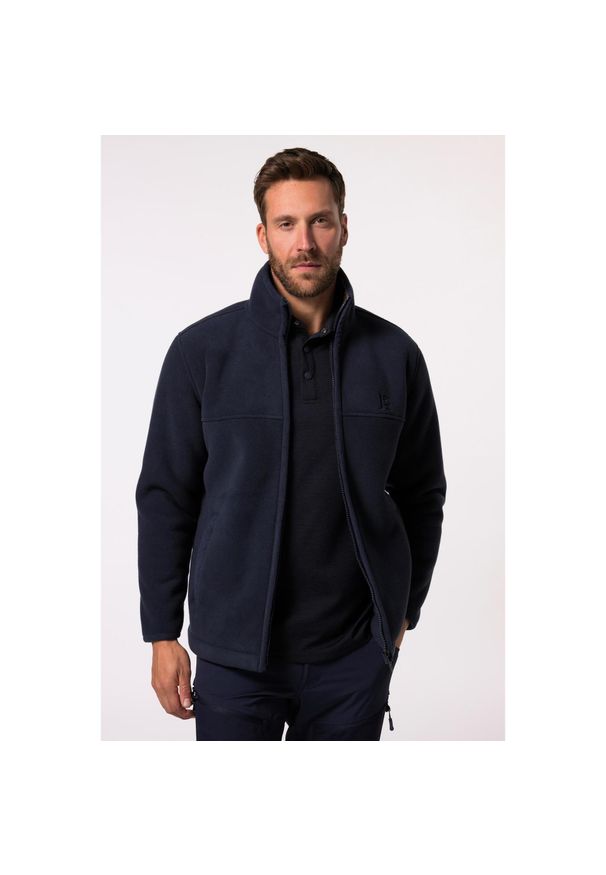 JAY-PI - Męska Kurtka polarowa outdoor polar Level 4 stójka do rozm. 7XL. Typ kołnierza: kołnierzyk stójkowy. Kolekcja: plus size. Kolor: niebieski. Materiał: poliester, materiał. Sport: outdoor