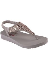 skechers - Sandały Skechers Meditation Glamoro, Kobiety. Okazja: na co dzień. Kolor: brązowy. Materiał: materiał