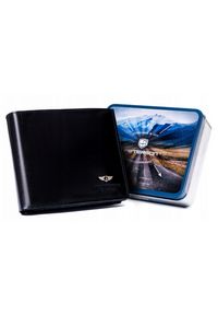 Peterson - Portfel męski skórzany PTN 22305-VT BLACK. Materiał: skóra
