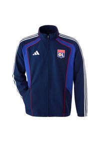 Adidas - Kurtka dresowa OL UBP 2025/26. Kolor: niebieski. Materiał: dresówka. Sport: piłka nożna #1