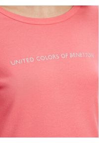 United Colors of Benetton - United Colors Of Benetton Bluzka 3GA2E16G0 Różowy Regular Fit. Kolor: różowy. Materiał: bawełna #5