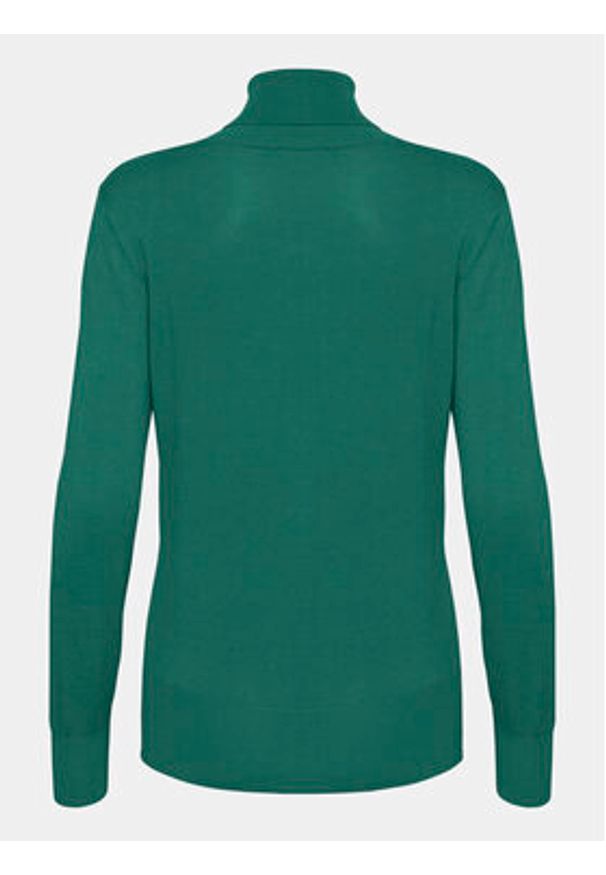 Kaffe Golf Astrid 500023 Zielony Regular Fit. Typ kołnierza: golf. Kolor: zielony. Materiał: wiskoza