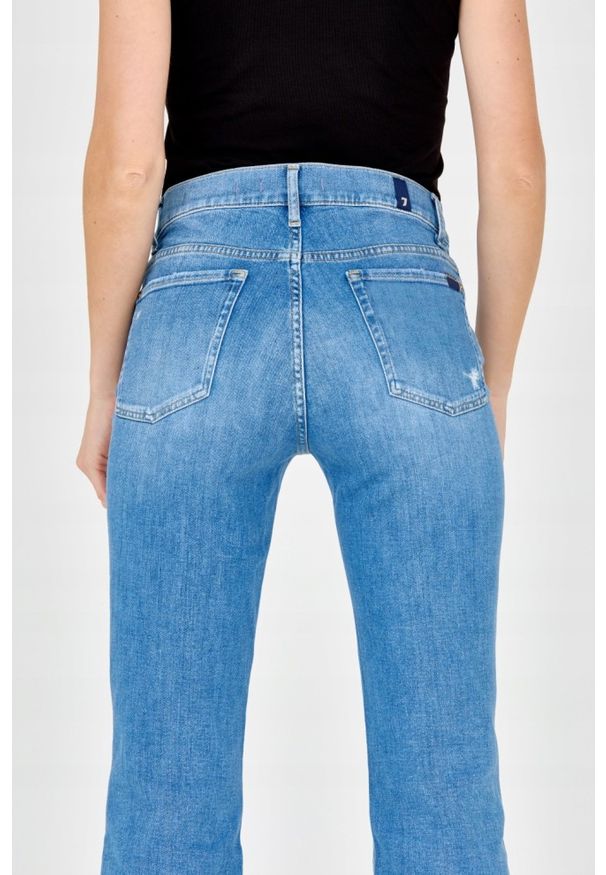 7 FOR ALL MANKIND Niebieskie damskie jeansy Straight, Rozmiar 28. Kolor: niebieski