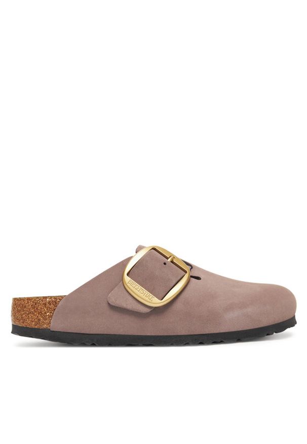 Birkenstock Klapki Boston Big Buckle 1030544 Beżowy. Kolor: beżowy. Materiał: skóra, nubuk