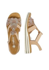 Rieker Sandały CEO-V0613-90 Beżowy. Kolor: beżowy. Materiał: skóra #4