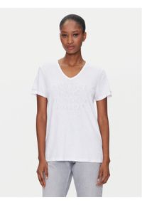 Olsen T-Shirt 11105057 Biały Regular Fit. Kolor: biały. Materiał: bawełna
