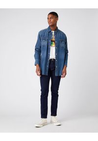 Wrangler - MĘSKA KOSZULA JEANSOWA WRANGLER LS WORKSHIRT TINTED BLUE W5D1AK725 112141437. Materiał: jeans #5