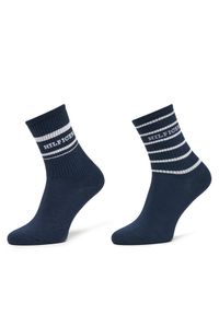 TOMMY HILFIGER - Zestaw 2 par wysokich skarpet damskich Tommy Hilfiger. Kolor: niebieski
