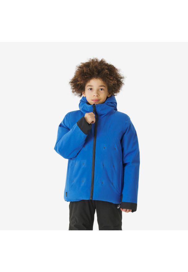 WEDZE - Kurtka narciarska dla dzieci Wedze 500 Warm. Kolor: czerwony, pomarańczowy, niebieski, wielokolorowy. Sezon: zima. Sport: narciarstwo