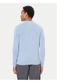 TOMMY HILFIGER - Tommy Hilfiger Sweter MW0MW28046 Błękitny Regular Fit. Kolor: niebieski. Materiał: bawełna #4