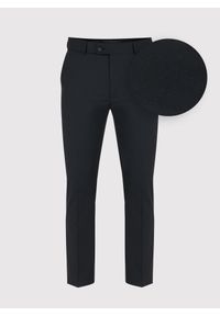 Pako Lorente - Gładkie czarne spodnie garniturowe P000B-6G-001-C-S. Kolor: czarny. Materiał: wełna, poliester. Wzór: gładki #1
