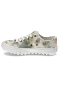 Big-Star - Zielone Trampki Big Star Modne Buty Damskie. Okazja: na co dzień. Kolor: zielony. Materiał: materiał. Szerokość cholewki: normalna. Wzór: moro. Styl: militarny, casual #3