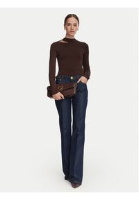 Marciano Guess Sweter G6YR07 Z1060 Brązowy Slim Fit. Kolor: brązowy. Materiał: wiskoza #5