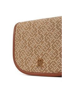 TOMMY HILFIGER - Tommy Hilfiger Torebka Th Monoplay Leather Saddle Bag AW0AW17414 Brązowy. Kolor: brązowy. Materiał: skórzane #4