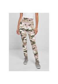 Damskie legginsy z wysoką talią Urban Classics Camo tech. Kolor: różowy #1