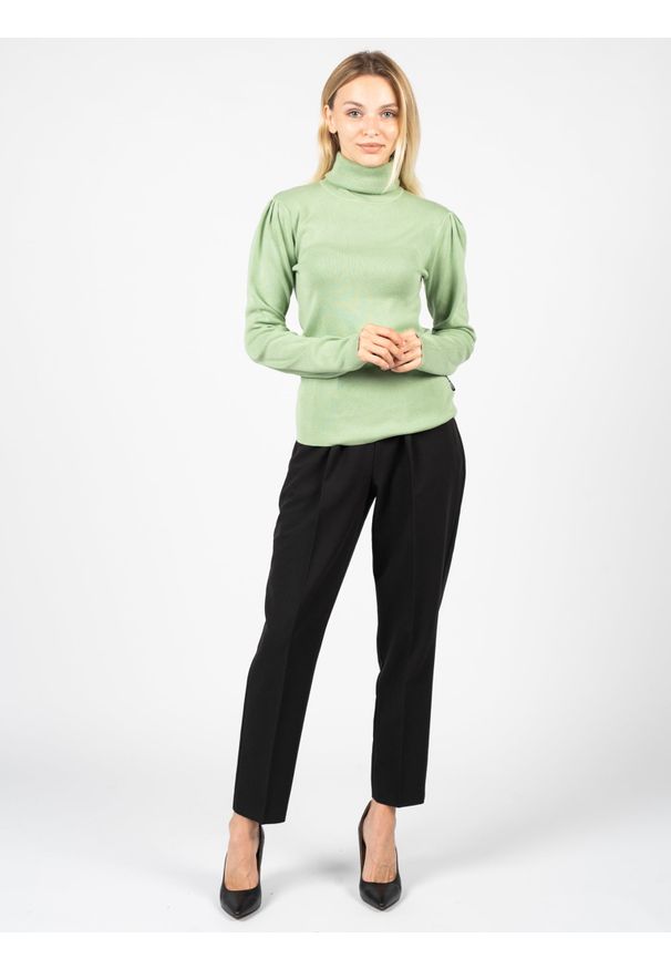 Silvian Heach Sweter "Citron" | PGA22060LU | Citron | Kobieta | Zielony. Okazja: na co dzień. Typ kołnierza: golf. Kolor: zielony. Materiał: wiskoza, nylon. Styl: casual