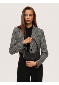 Kazar - Czarna skórzana torebka w kształcie półksiężyca. Kolor: czarny. Materiał: skórzane. Rozmiar: małe. Rodzaj torebki: na ramię #10