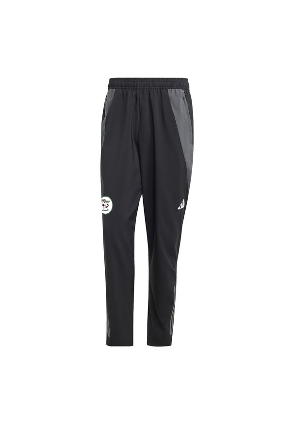 Adidas - Spodnie dresowe Prematch Algérie 2025. Kolor: czarny. Materiał: dresówka. Sport: piłka nożna