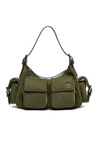 Pinko - PINKO Torebka Cargo Bag Classic Khaki. Kolor: brązowy. Materiał: skórzane